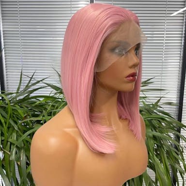 pink wigs bob