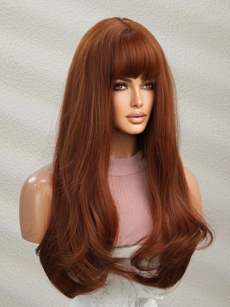 brown synthetic wig