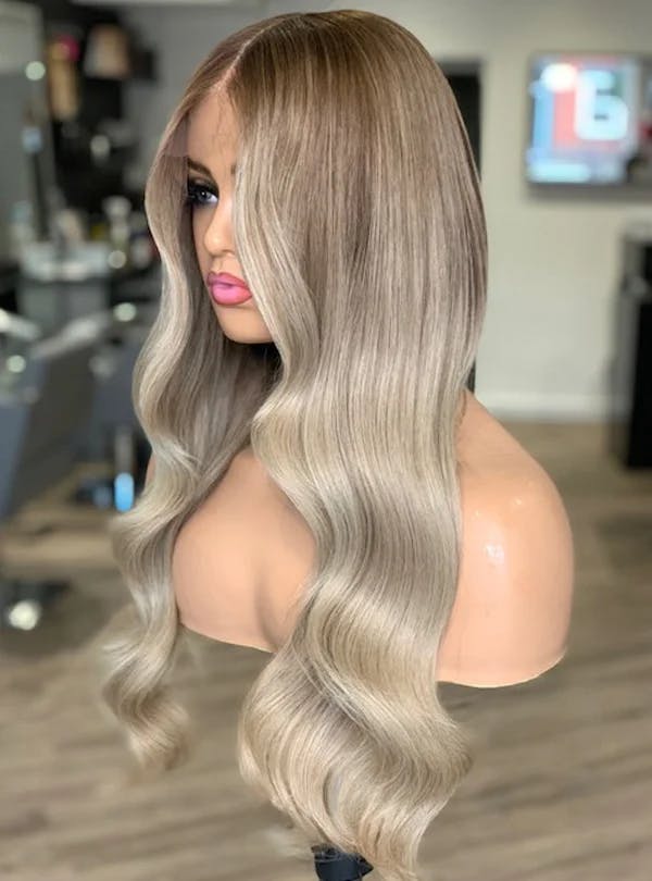 Ombre Ash Blonde Human Hair Wig