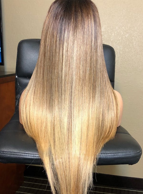 long blonde ombre human hair wig