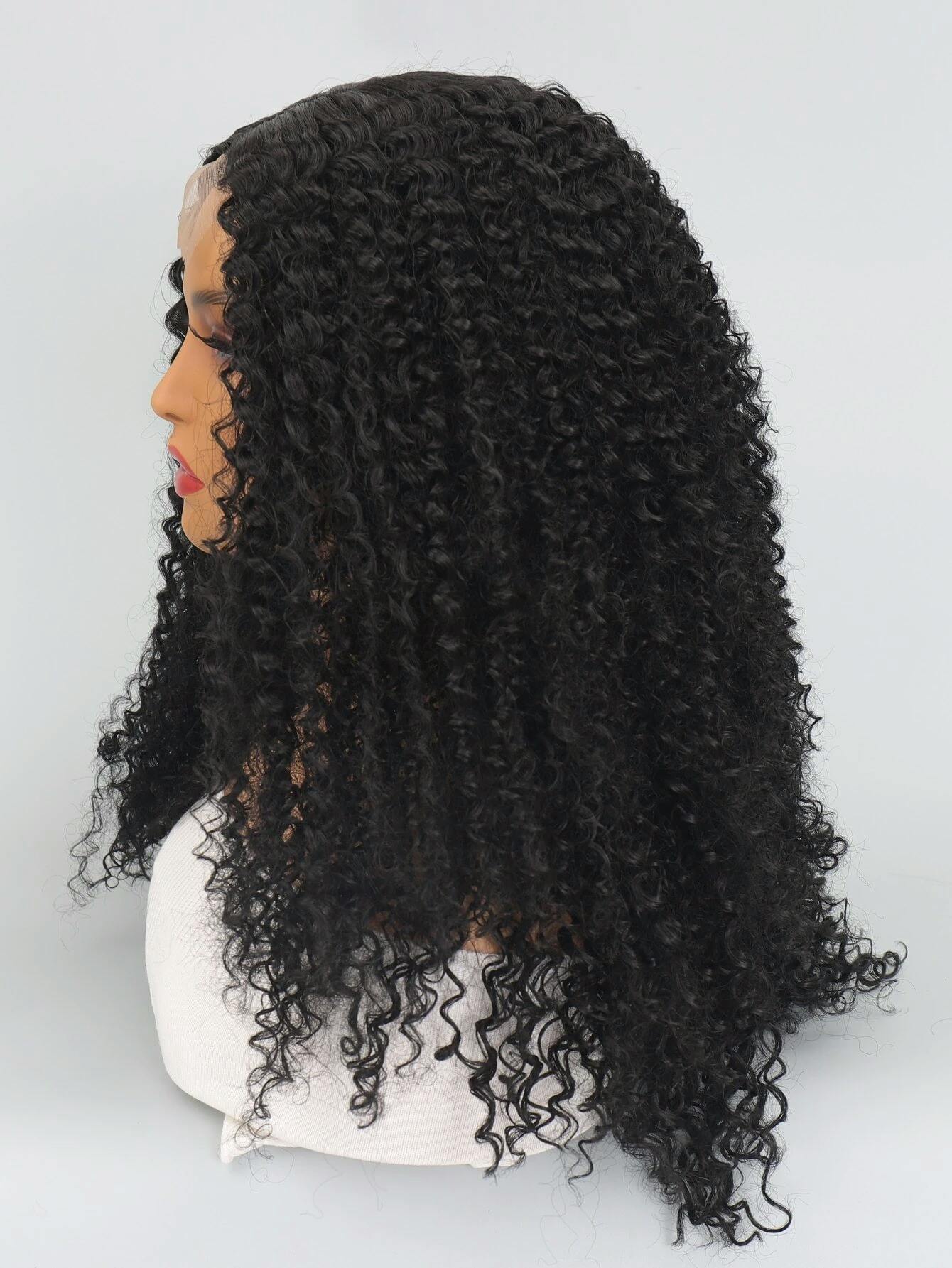 black synthetic lace front wig