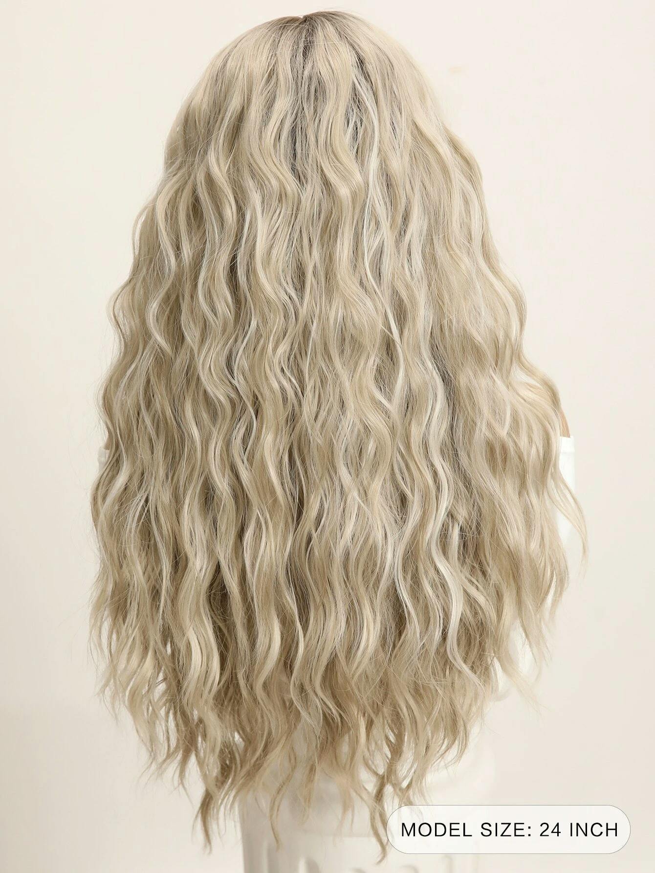 blonde curly wig