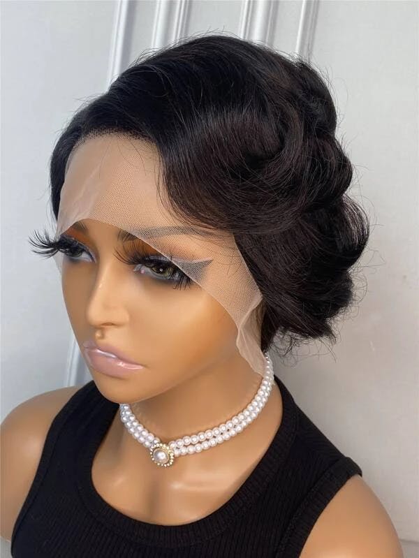 black wig lace front