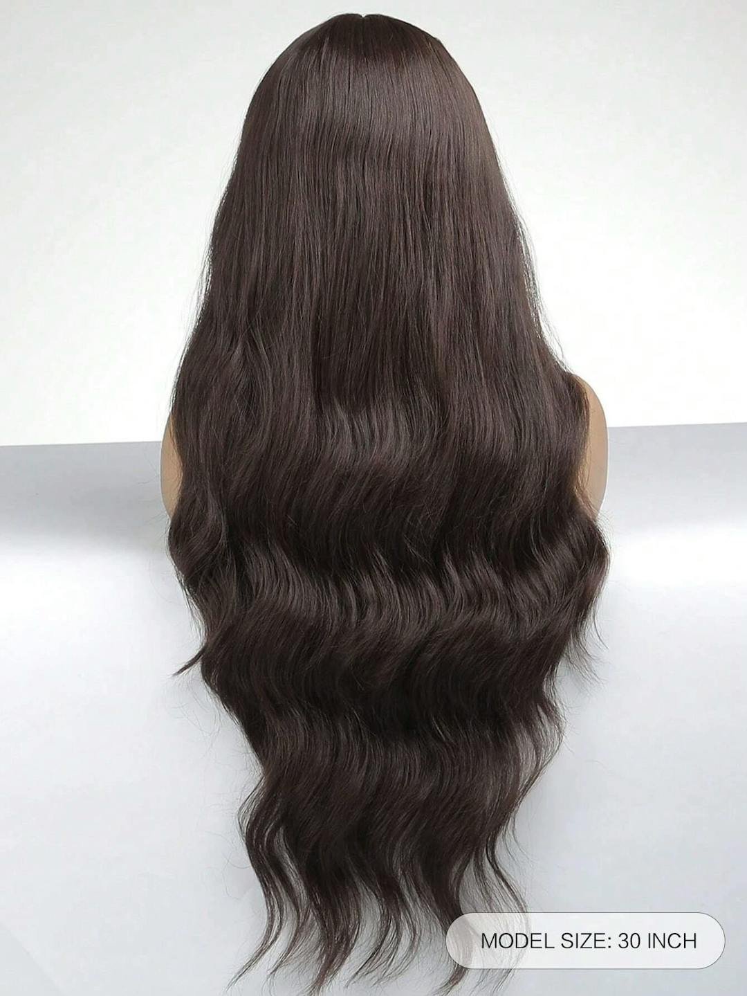 long brown wig