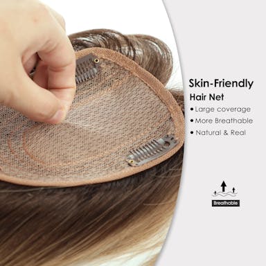 ombre brown human hair topper