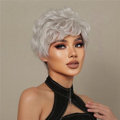 silver pixie wig