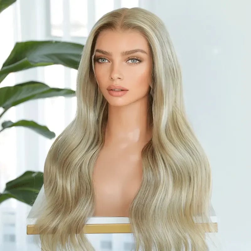 Light Blonde Ombre Real Human Hair Wig