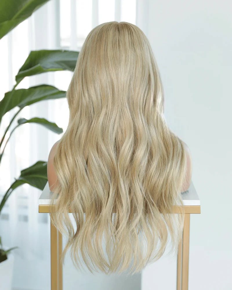 light blonde human hair wig