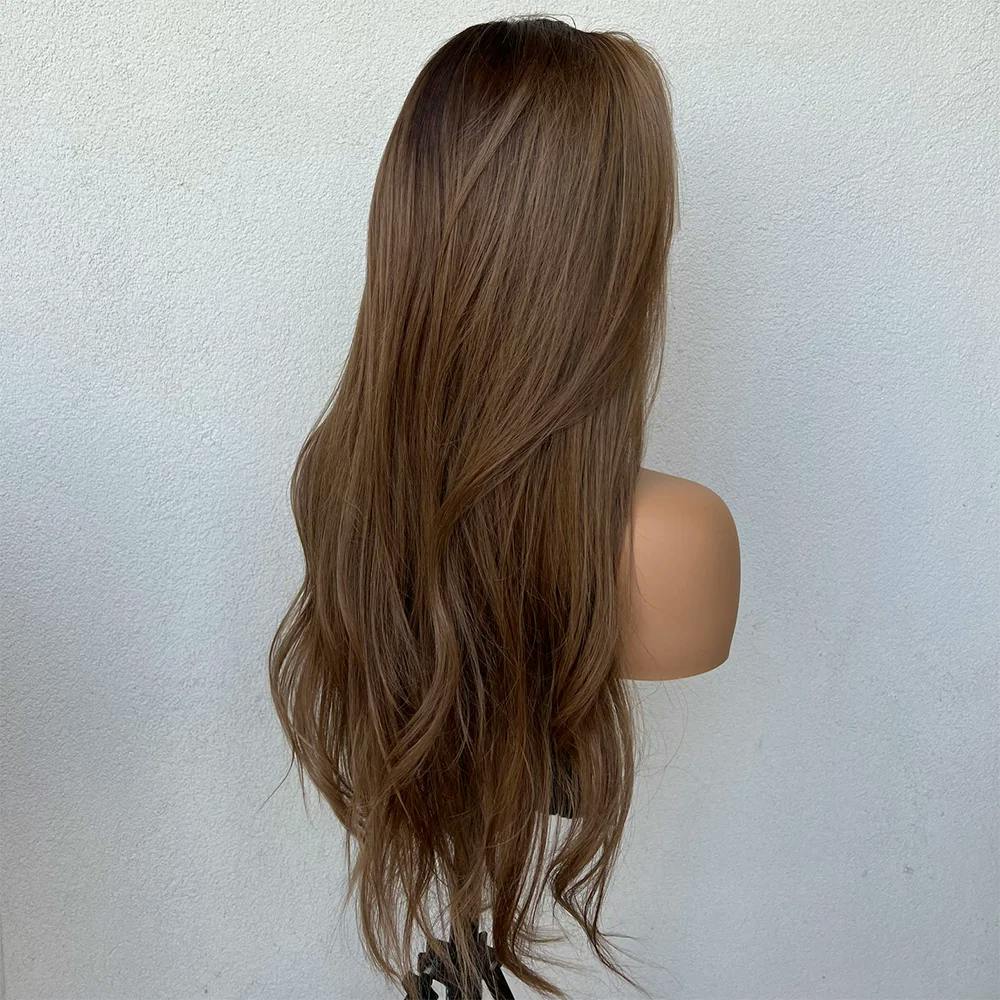long brown wig