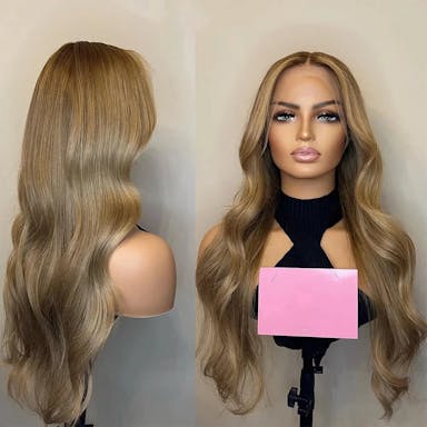 PwgJCaramel-Blonde-Light-Brown-Roots-Slight-Wavy-Human-Hair-Wigs-HD-Transparent-Full-Lace-Wigs-Glueless