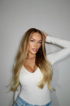 Blonde Brown Balayage Real Human Hair Wig