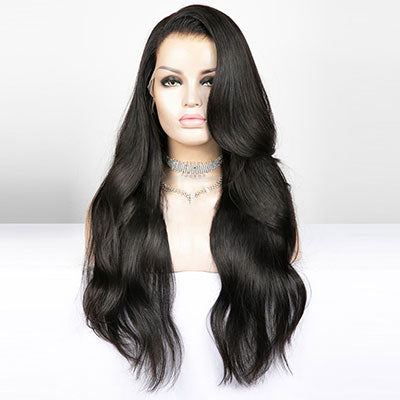 Queen Long Black Human Hair Wigs