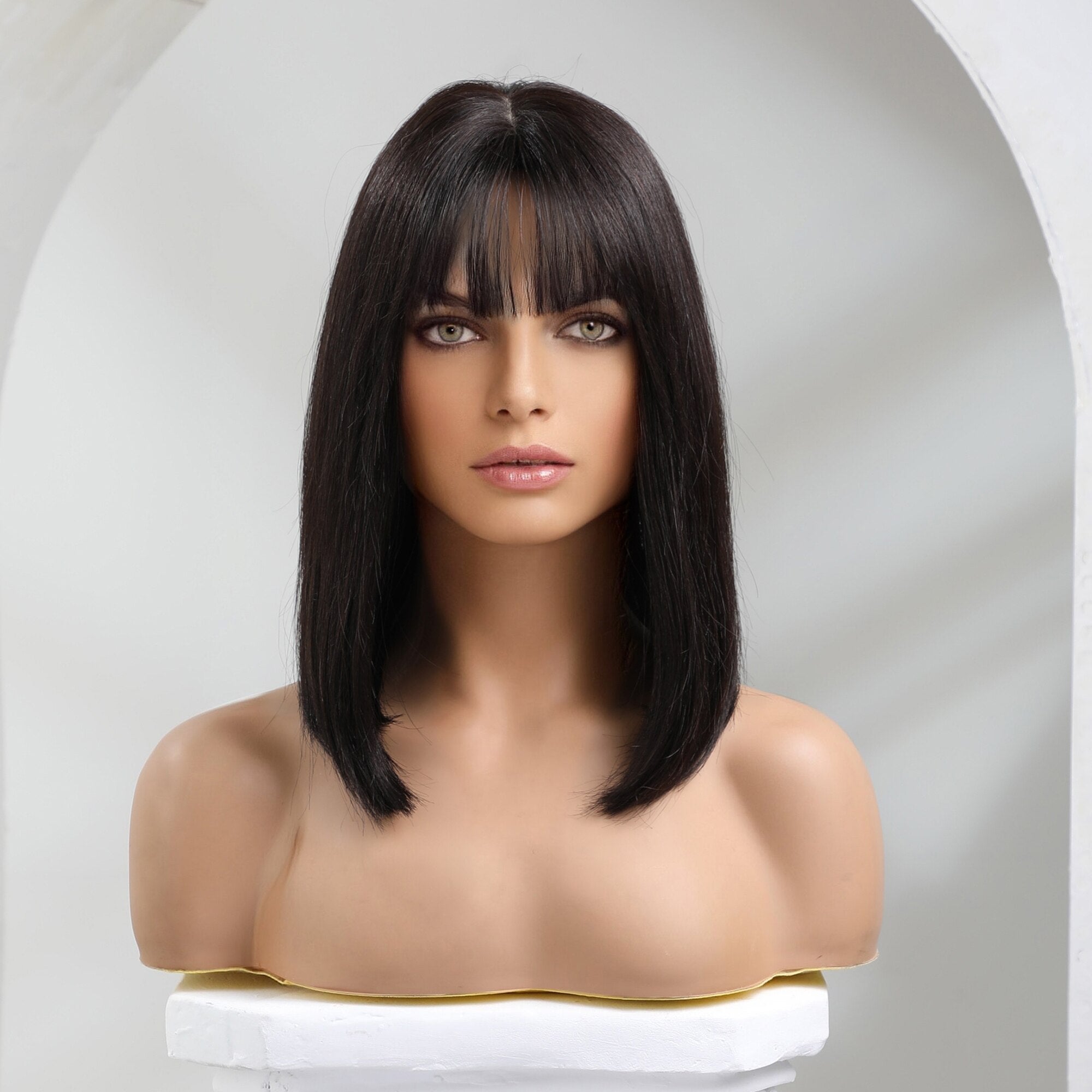 Eva Black Bob Real Human Hair Wig Eternal Wigs UK