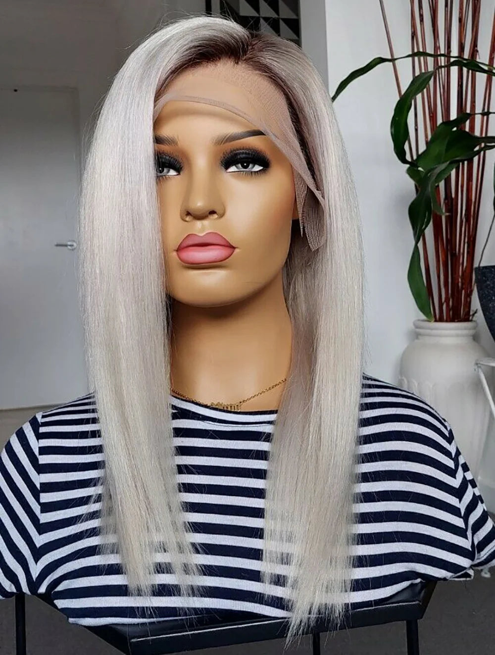 Human silver wigs best sale