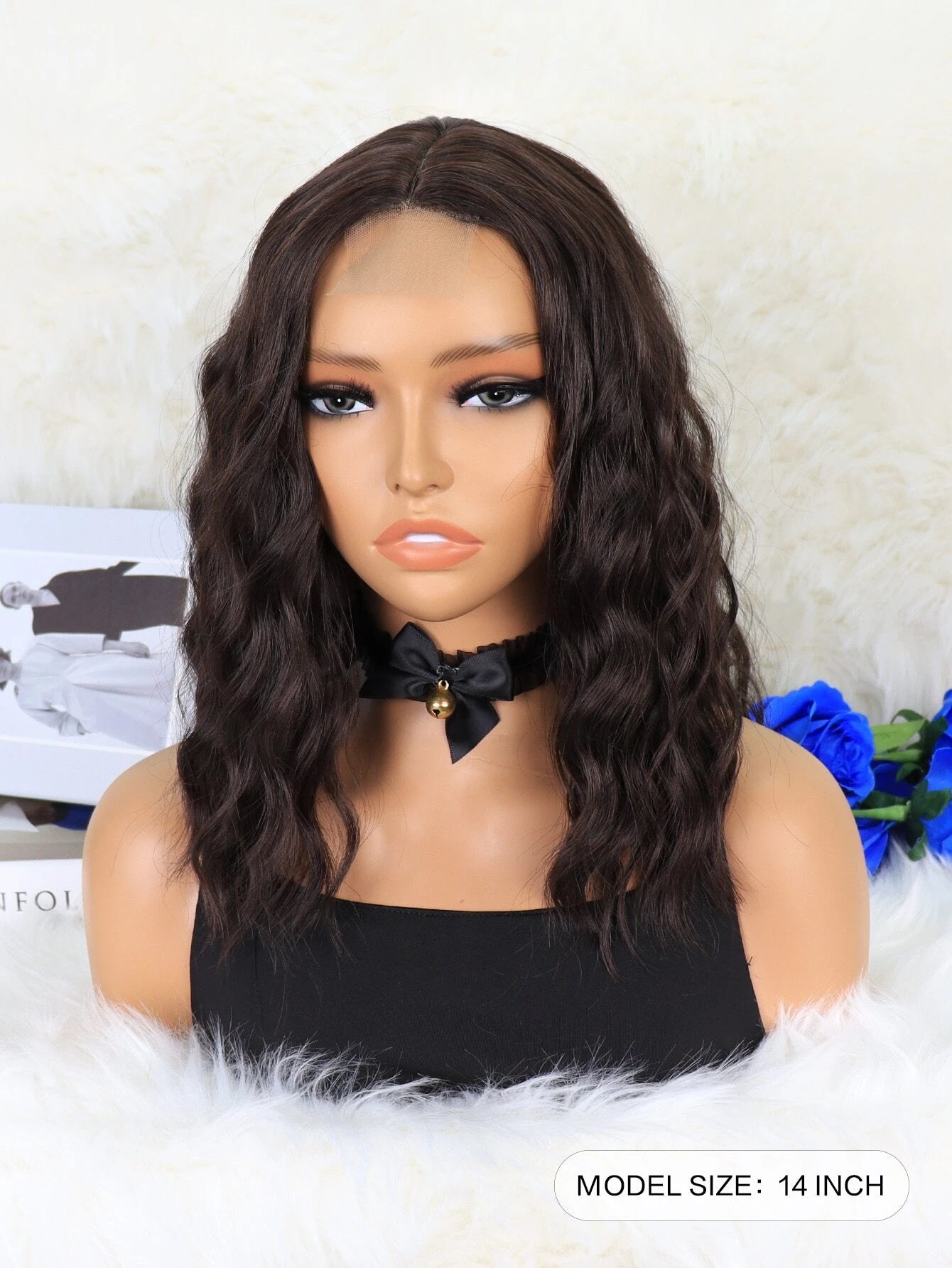 Malina Short Black Curly Wig Synthetic Lace Front Eternal Wigs UK