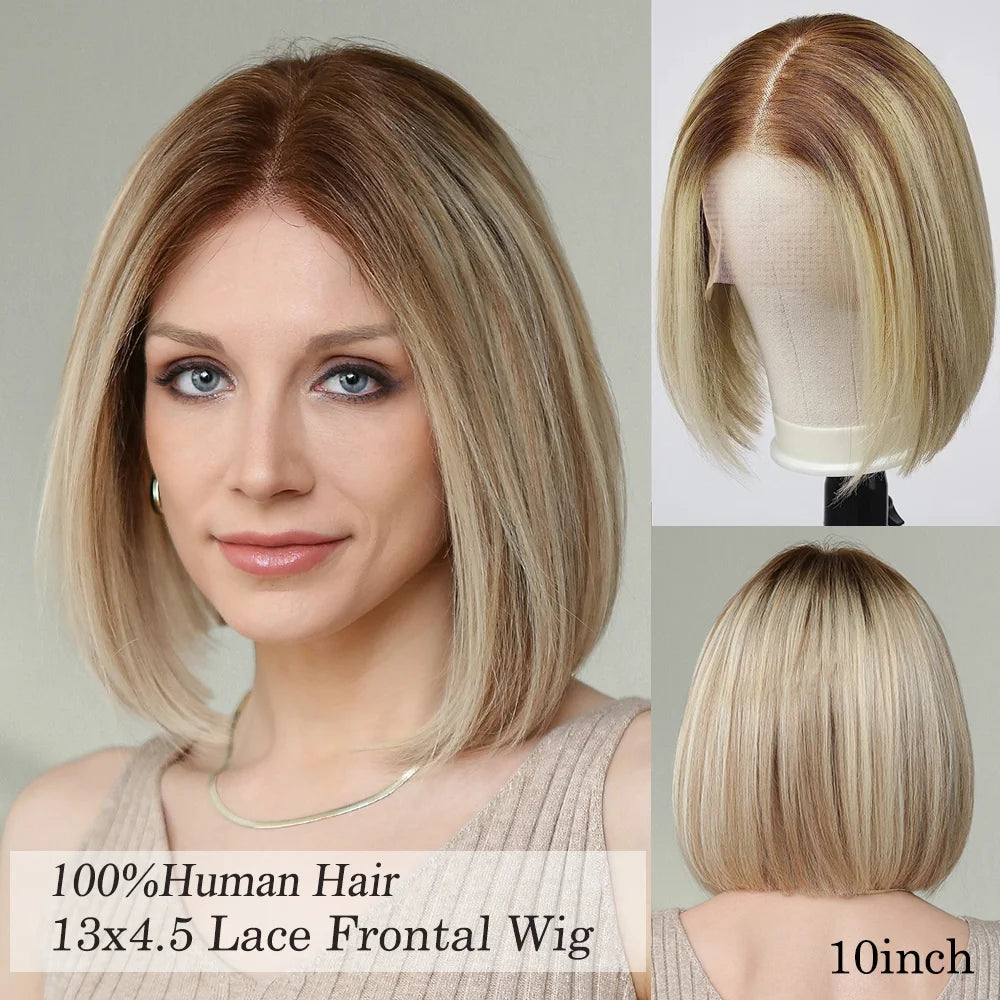 Human hair lace front wigs bob online