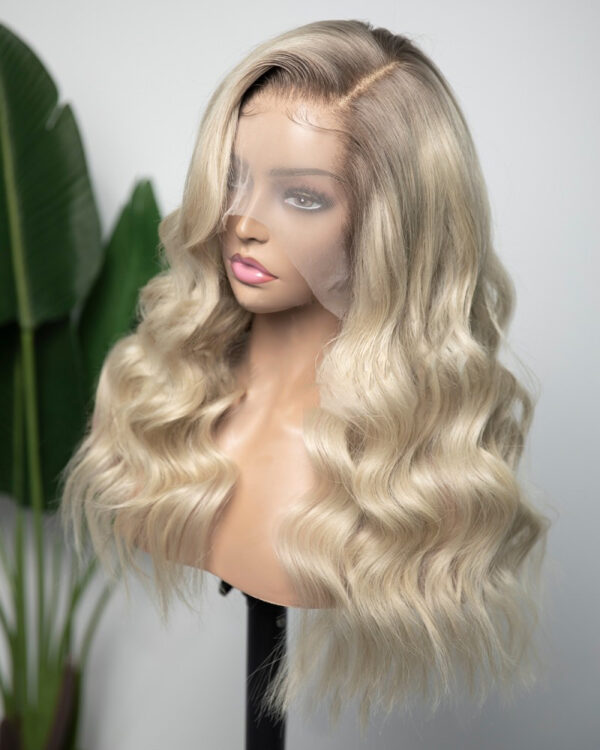 Shimmery Blonde Human Hair Wigs