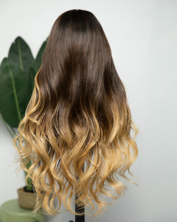 Yess Girl | Brown Blonde Highlight Human Hair Wig