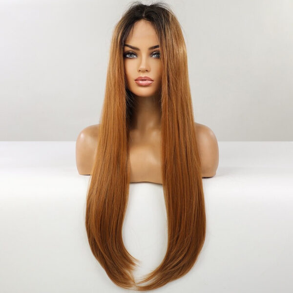 Jade Copper Brown Lace Synthetic Wig