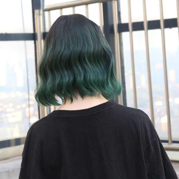 Emerald Green Short Bob Synthetic Wig