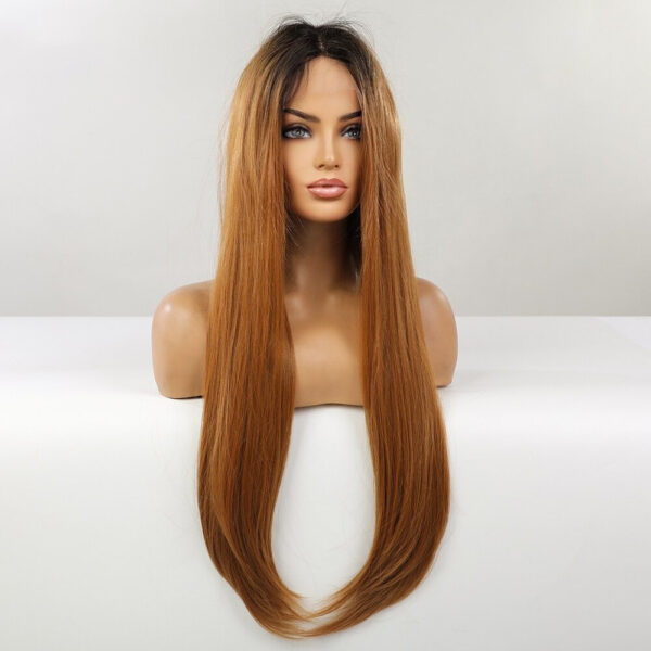 Jade Copper Brown Lace Synthetic Wig
