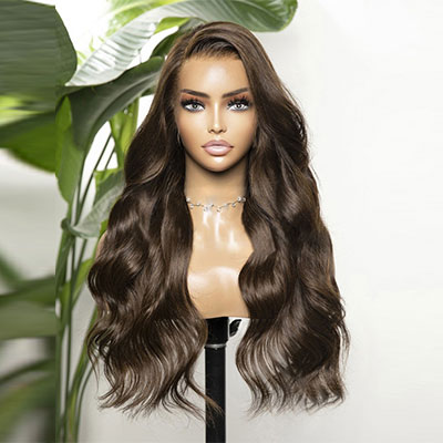Long Brown Realistic Wigs
