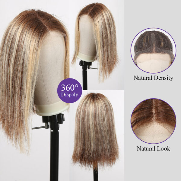 Yara | Affordable Brown Wig With Blonde Highlights Human Hair
