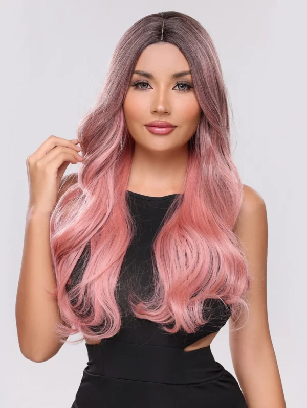 pink hair wig