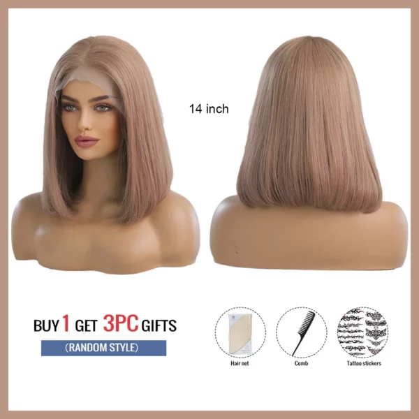 Kat | Short Strawberry Blonde Wig Lace Front Human Hair