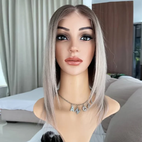 Lucia | Luxury Ash Blonde Human Hair Wig Bob Style