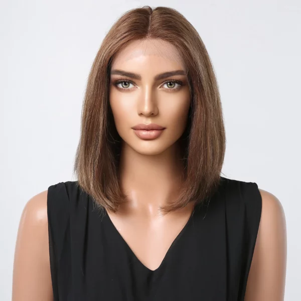 Blair | Affordable Brown Wig With Highlights Bob Style
