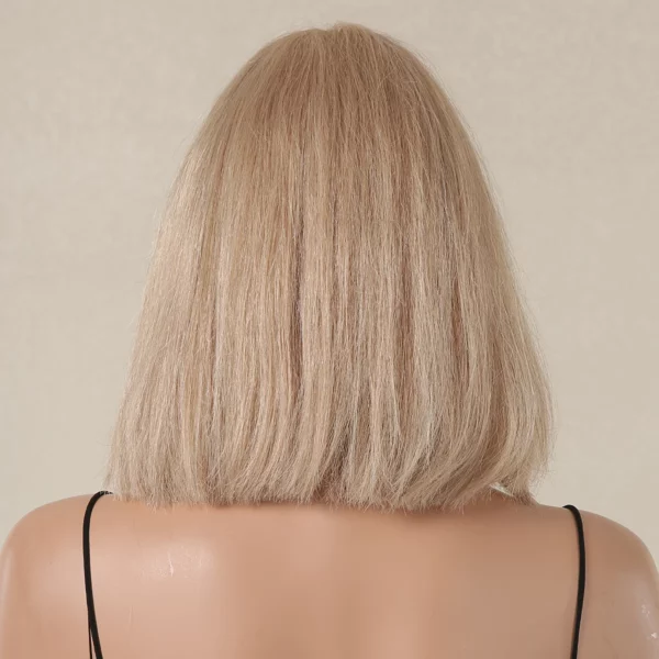 Serena | Affordable Short Blonde Real Wig With Fringe