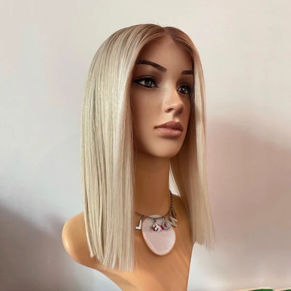 Olivia | Luxury Platinum Blonde Wig Bob Human Hair