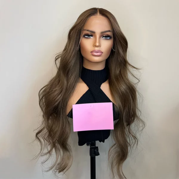 Morgan | Luxury Long Dark Brown Human Hair Wig
