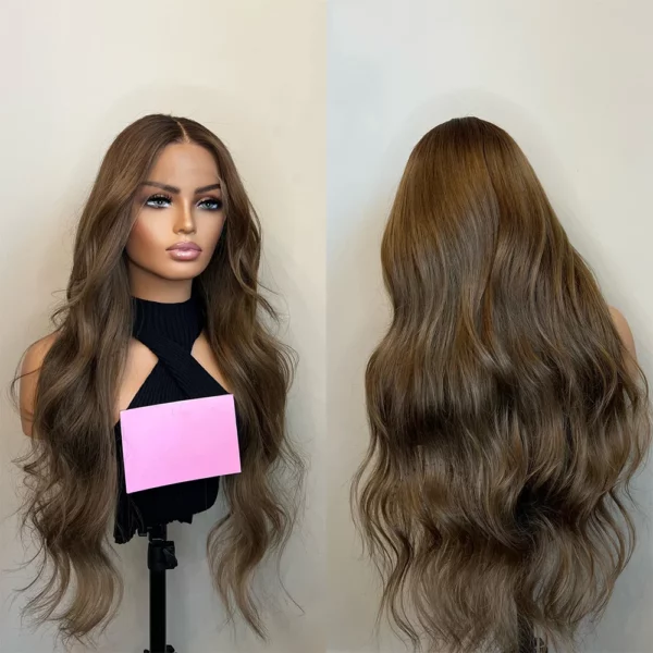 Morgan | Luxury Long Dark Brown Human Hair Wig