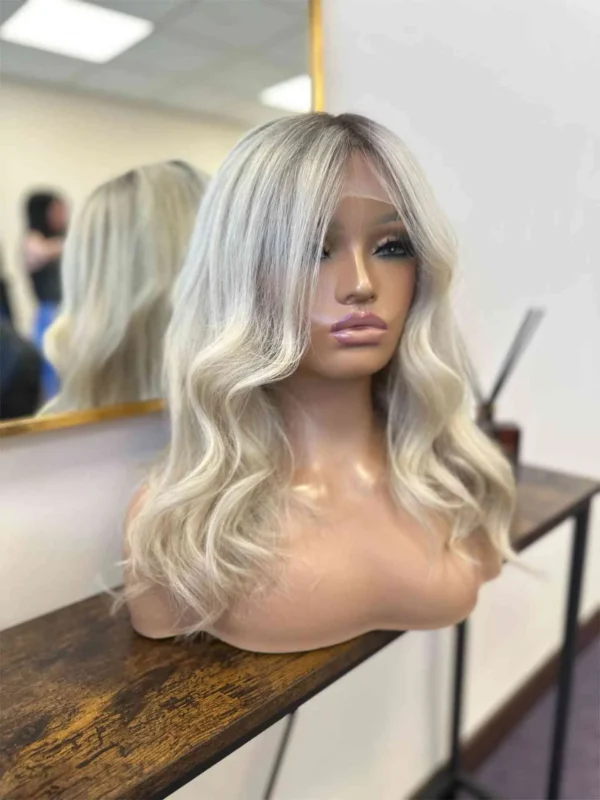 Monroe | Luxe Creamy White Blonde Real Human Hair Wavy Wig