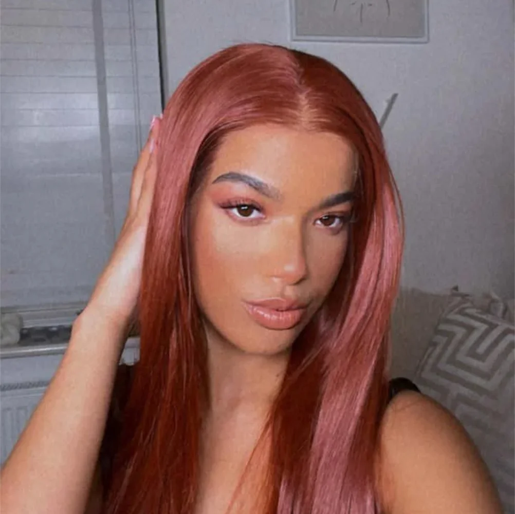 Straight Brown Lace Front Synthetic Wig