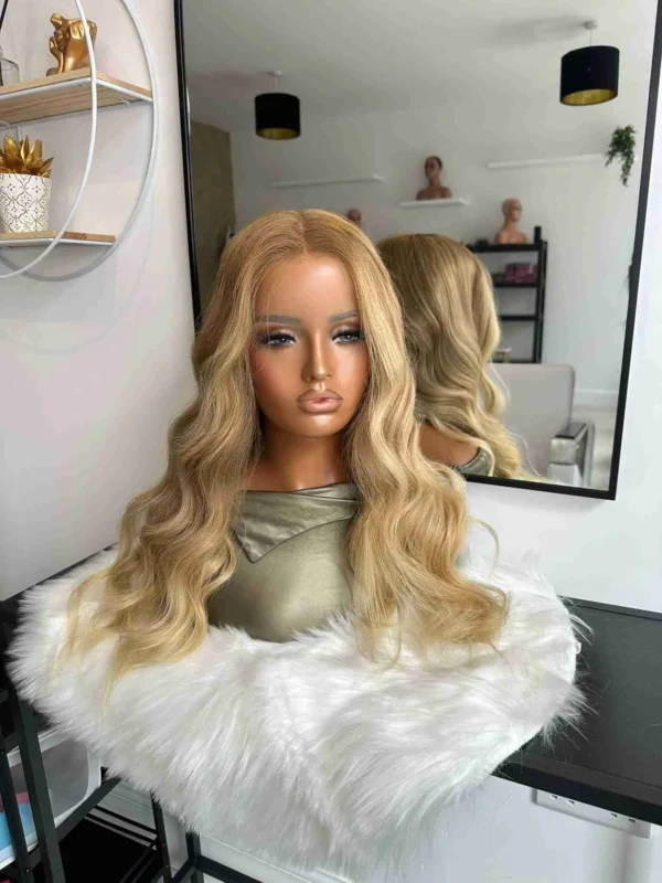 Nutty Glazed | Light Honey Long Blonde Wavy Real Hair Wig
